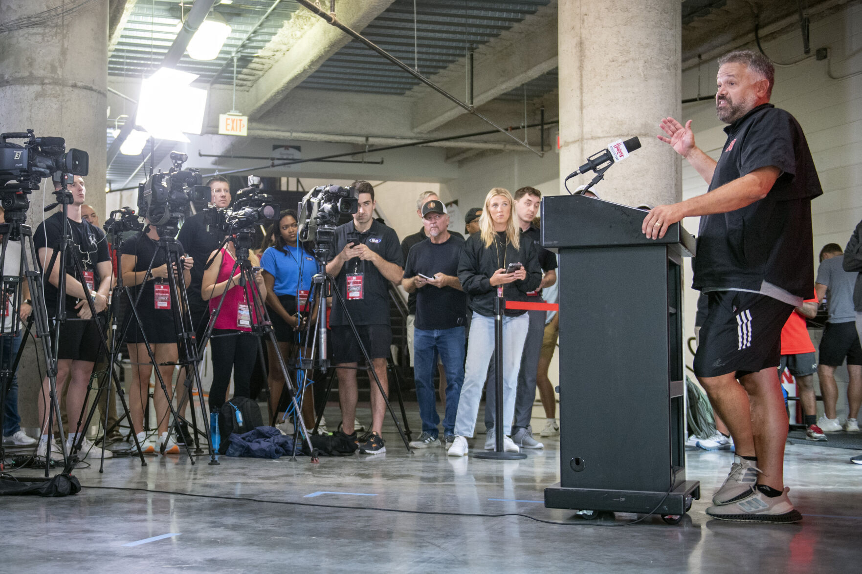 NU football practice, 7.31